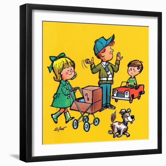 Safe Crossing - Jack & Jill-Lee de Groot-Framed Giclee Print