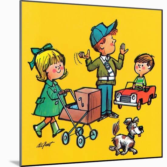 Safe Crossing - Jack & Jill-Lee de Groot-Mounted Giclee Print