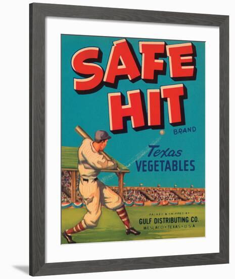 Safe Hit Brand Texas Vegetables-null-Framed Art Print