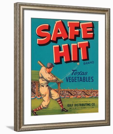 Safe Hit Brand Texas Vegetables-null-Framed Art Print