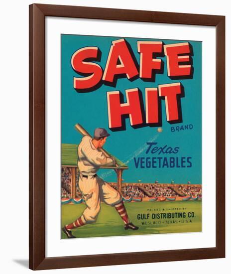 Safe Hit Brand Texas Vegetables-null-Framed Art Print