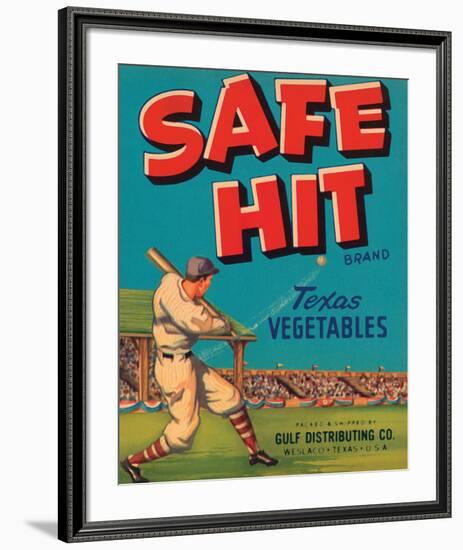 Safe Hit Brand Texas Vegetables-null-Framed Art Print