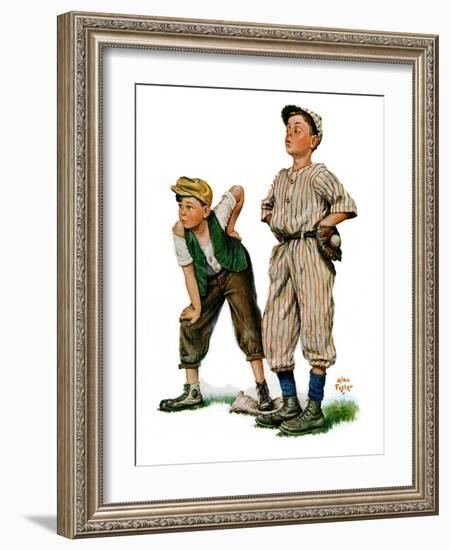 "Safe on Base,"May 28, 1927-Alan Foster-Framed Giclee Print