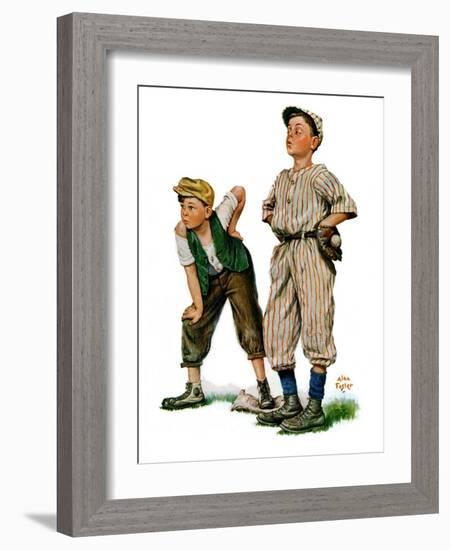 "Safe on Base,"May 28, 1927-Alan Foster-Framed Giclee Print