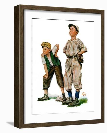 "Safe on Base,"May 28, 1927-Alan Foster-Framed Giclee Print