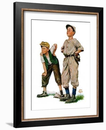 "Safe on Base,"May 28, 1927-Alan Foster-Framed Giclee Print