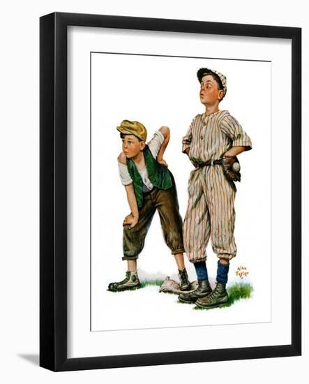 "Safe on Base,"May 28, 1927-Alan Foster-Framed Giclee Print