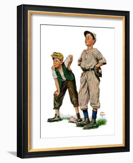 "Safe on Base,"May 28, 1927-Alan Foster-Framed Giclee Print