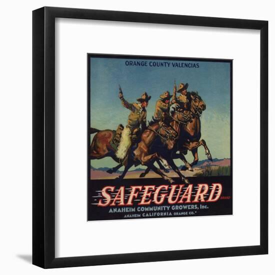 Safeguard Brand - Anaheim, California - Citrus Crate Label-Lantern Press-Framed Art Print