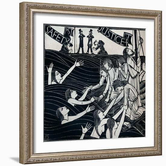 Safety First, 1925 (1934)-Eric Gill-Framed Giclee Print