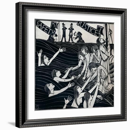 Safety First, 1925 (1934)-Eric Gill-Framed Giclee Print