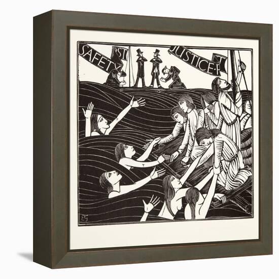 Safety First, from 'The Labour of Women', 1924-Eric Gill-Framed Premier Image Canvas