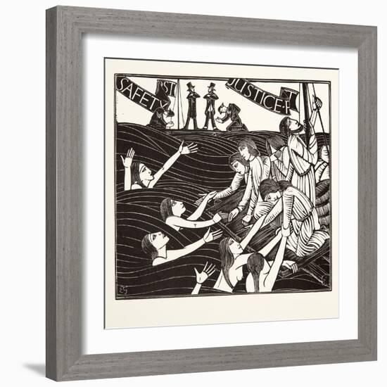 Safety First, from 'The Labour of Women', 1924-Eric Gill-Framed Giclee Print