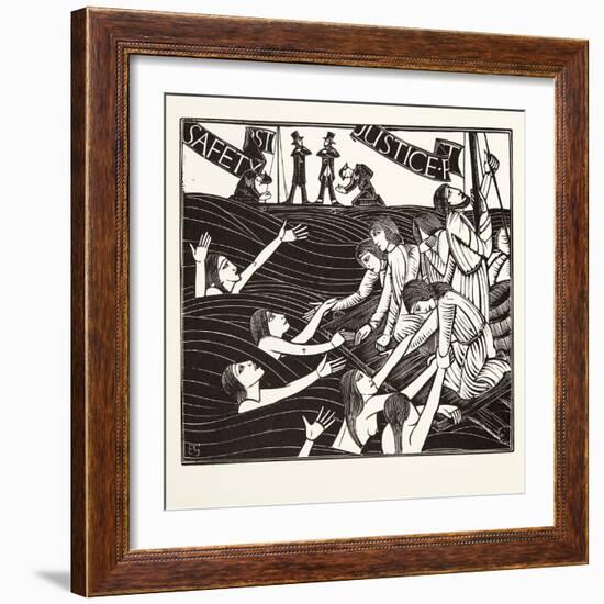 Safety First, from 'The Labour of Women', 1924-Eric Gill-Framed Giclee Print