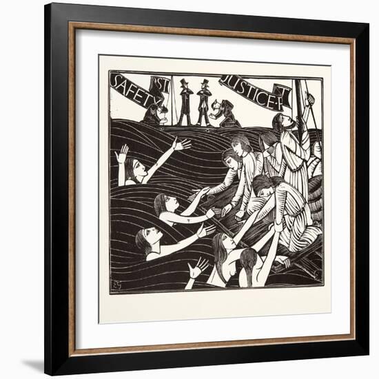 Safety First, from 'The Labour of Women', 1924-Eric Gill-Framed Giclee Print