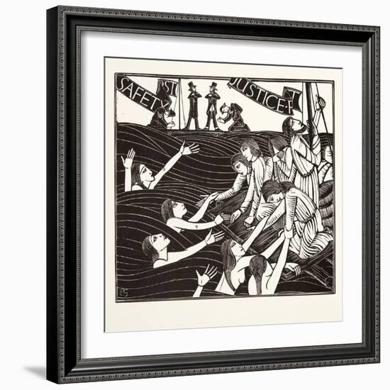 Safety First, from 'The Labour of Women', 1924-Eric Gill-Framed Giclee Print