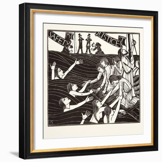 Safety First, from 'The Labour of Women', 1924-Eric Gill-Framed Giclee Print