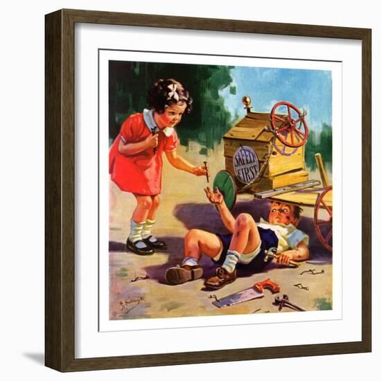 "Safety First,"June 1, 1937-Henry Hintermeister-Framed Giclee Print