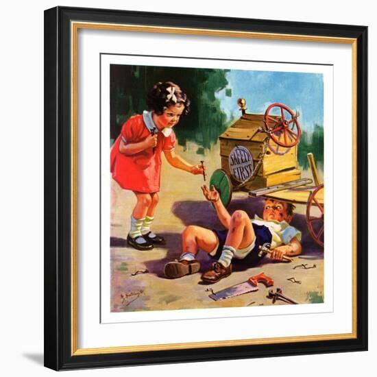 "Safety First,"June 1, 1937-Henry Hintermeister-Framed Giclee Print