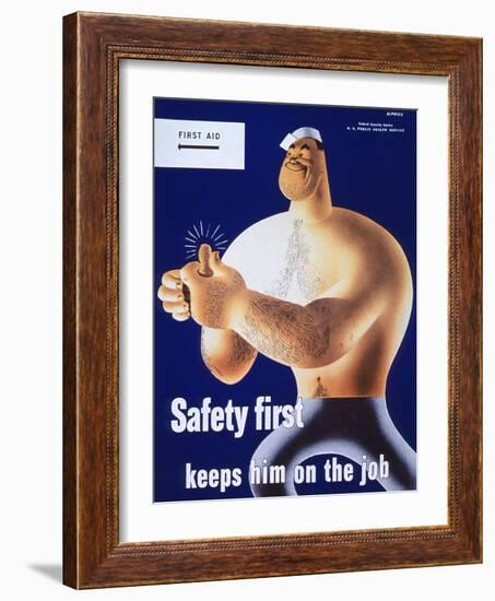 Safety First Keeps Him on the Job-null-Framed Giclee Print