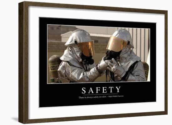 Safety: Inspirational Quote and Motivational Poster-null-Framed Photographic Print