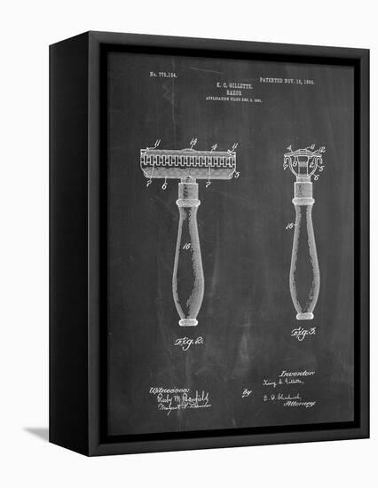 Safety Razor Patent-Cole Borders-Framed Stretched Canvas
