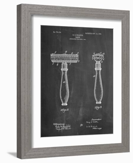 Safety Razor Patent-Cole Borders-Framed Art Print