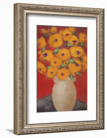 Saffron Blossoms-Onan Balin-Framed Art Print