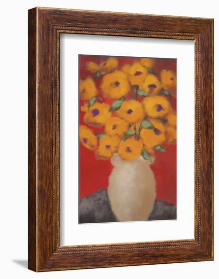 Saffron Blossoms-Onan Balin-Framed Art Print