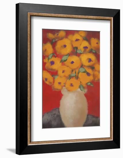 Saffron Blossoms-Onan Balin-Framed Art Print