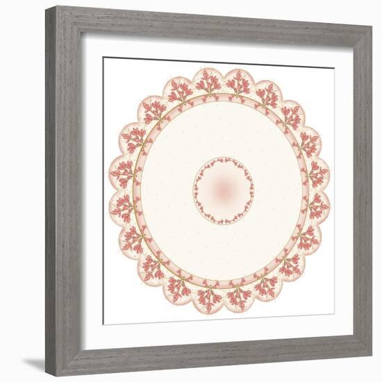 Saffron Round-Maria Trad-Framed Giclee Print