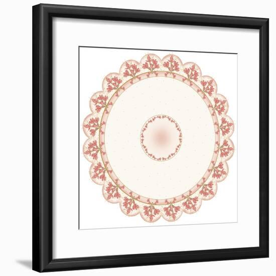 Saffron Round-Maria Trad-Framed Giclee Print