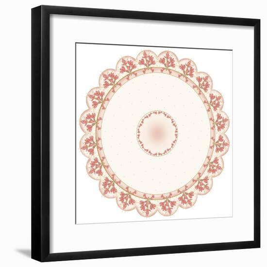 Saffron Round-Maria Trad-Framed Giclee Print