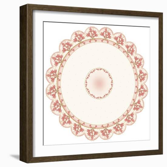 Saffron Round-Maria Trad-Framed Giclee Print