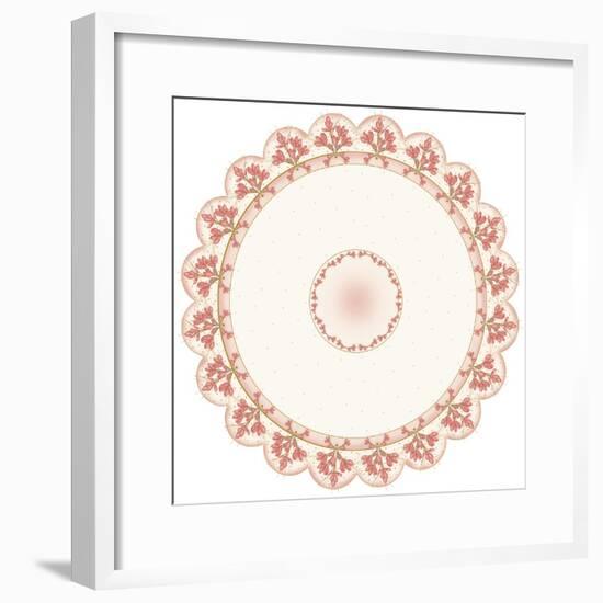 Saffron Round-Maria Trad-Framed Giclee Print