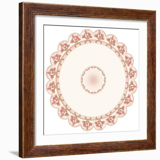 Saffron Round-Maria Trad-Framed Giclee Print