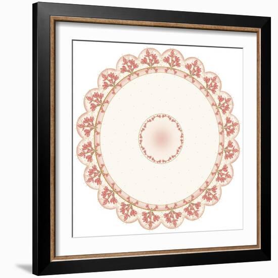 Saffron Round-Maria Trad-Framed Giclee Print