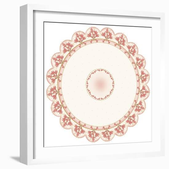 Saffron Round-Maria Trad-Framed Giclee Print