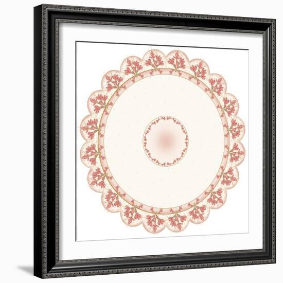 Saffron Round-Maria Trad-Framed Giclee Print