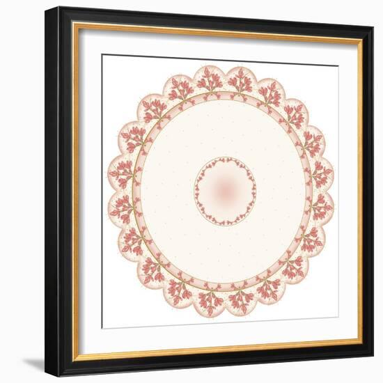 Saffron Round-Maria Trad-Framed Giclee Print