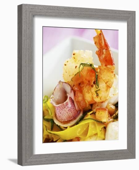 Saffron Tagliolini with Seafood-Herbert Lehmann-Framed Photographic Print