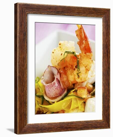 Saffron Tagliolini with Seafood-Herbert Lehmann-Framed Photographic Print