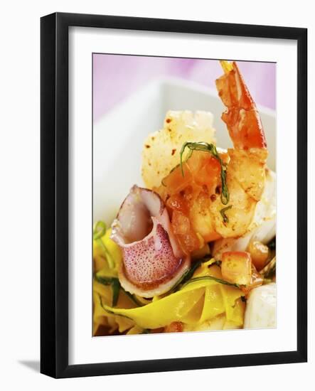 Saffron Tagliolini with Seafood-Herbert Lehmann-Framed Photographic Print