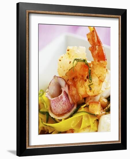 Saffron Tagliolini with Seafood-Herbert Lehmann-Framed Photographic Print