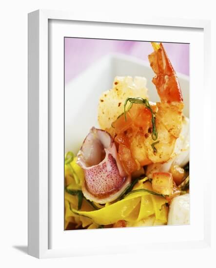 Saffron Tagliolini with Seafood-Herbert Lehmann-Framed Photographic Print