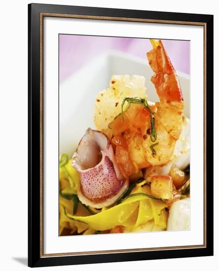 Saffron Tagliolini with Seafood-Herbert Lehmann-Framed Photographic Print