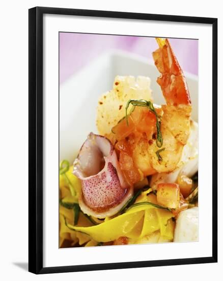 Saffron Tagliolini with Seafood-Herbert Lehmann-Framed Photographic Print