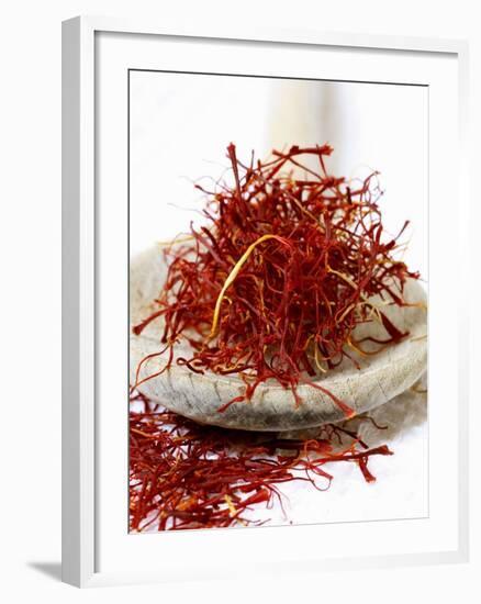 Saffron Threads on a Wooden Spoon-Frank Tschakert-Framed Photographic Print