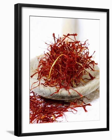 Saffron Threads on a Wooden Spoon-Frank Tschakert-Framed Photographic Print