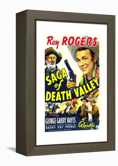 SAGA OF DEATH VALLEY, top from left: George 'Gabby' Hayes, Roy Rogers, 1939.-null-Framed Stretched Canvas